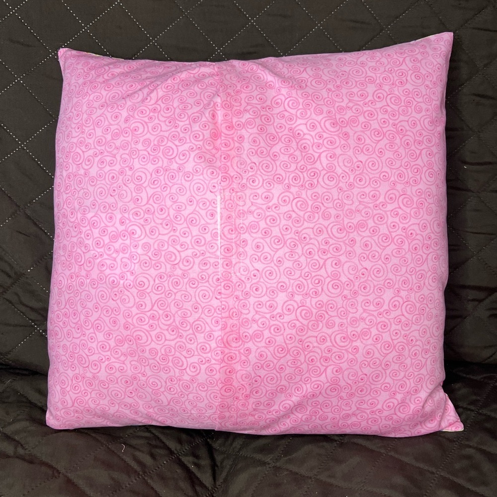 Hand Crafted Easter Pillow 18”x18” Accent Throw Pillow Decor pink - Picture 2 of 5